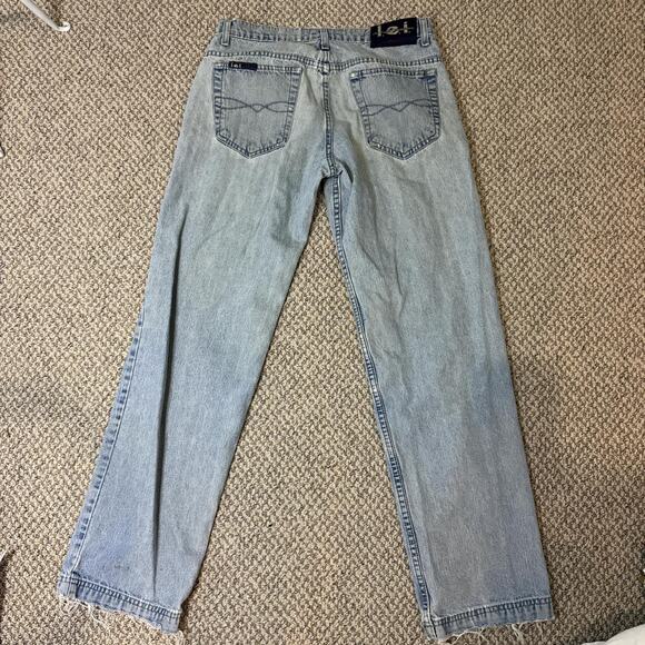 Y2K vintage light wash lei straight leg boyfriend jeans- low to mid rise - Picture 5 of 7